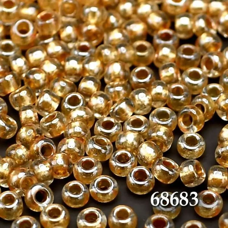 Бісер чеський Preciosa 68683, 10/0, 50 г — світло-коричневий