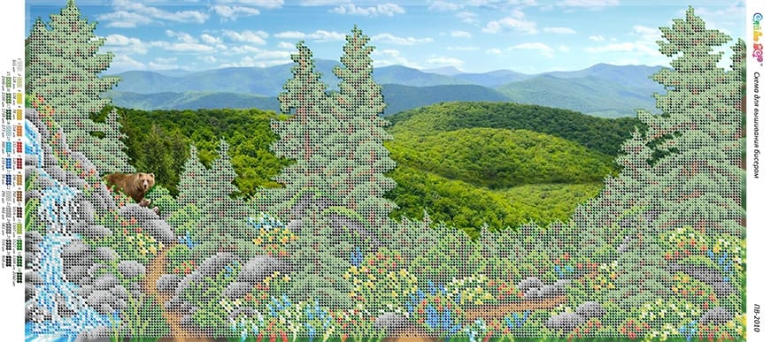 Схема для вышивания бисером - Лето (част. выш.), арт. ПВ-2010
