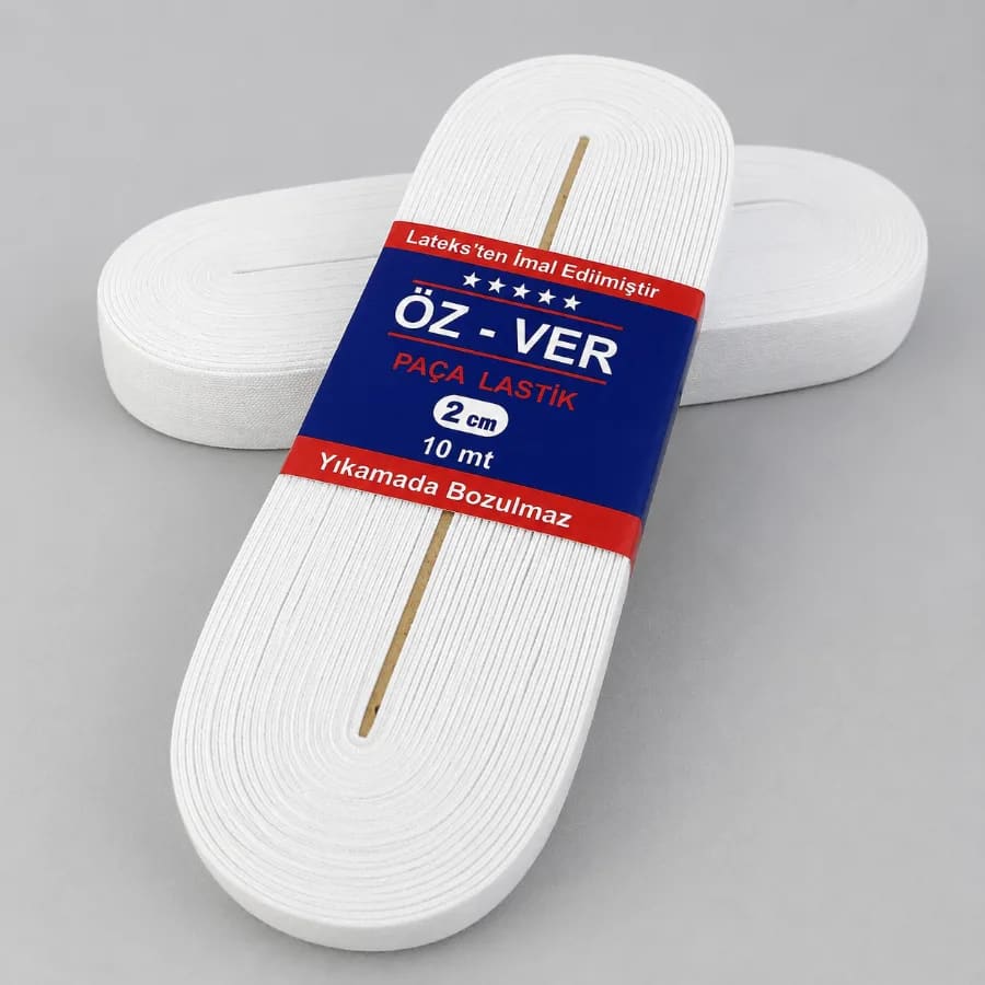 Резинка для одягу широка OZ-VER 2 см біла, 10 м