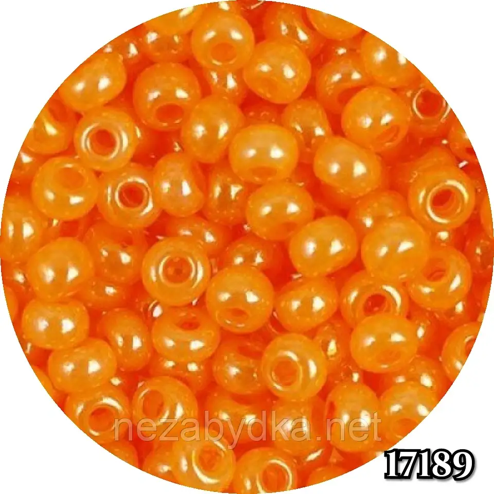 Бисер чешский Preciosa 17189, 10/0, 50 г — оранжевый