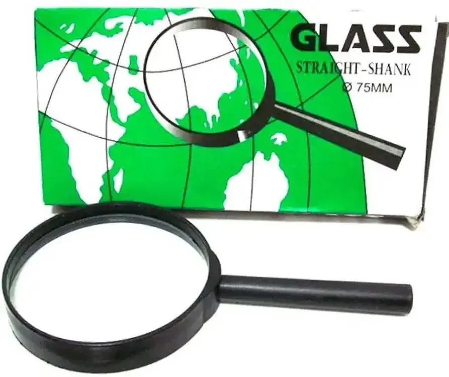Лупа ручна Glass Straight Shank 75 мм