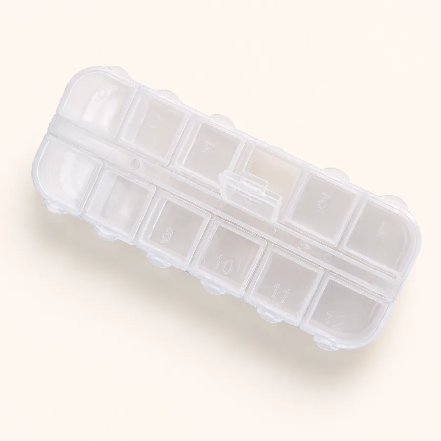 Органайзер пластиковий на 12 комірок 12,8×4,3×1,3 см