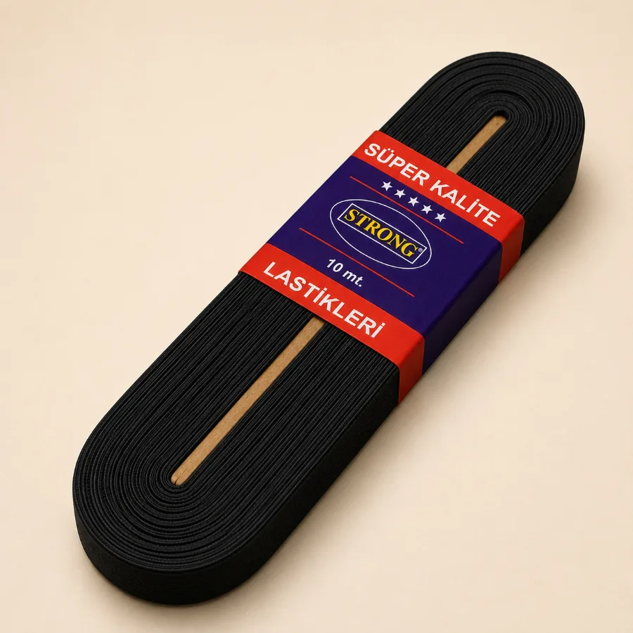 Резинка для одягу Strong 1,5 см чорна, 10 м